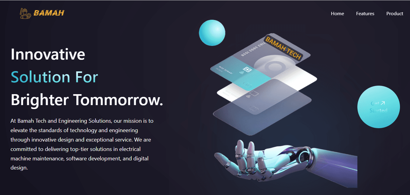 Website landing Page